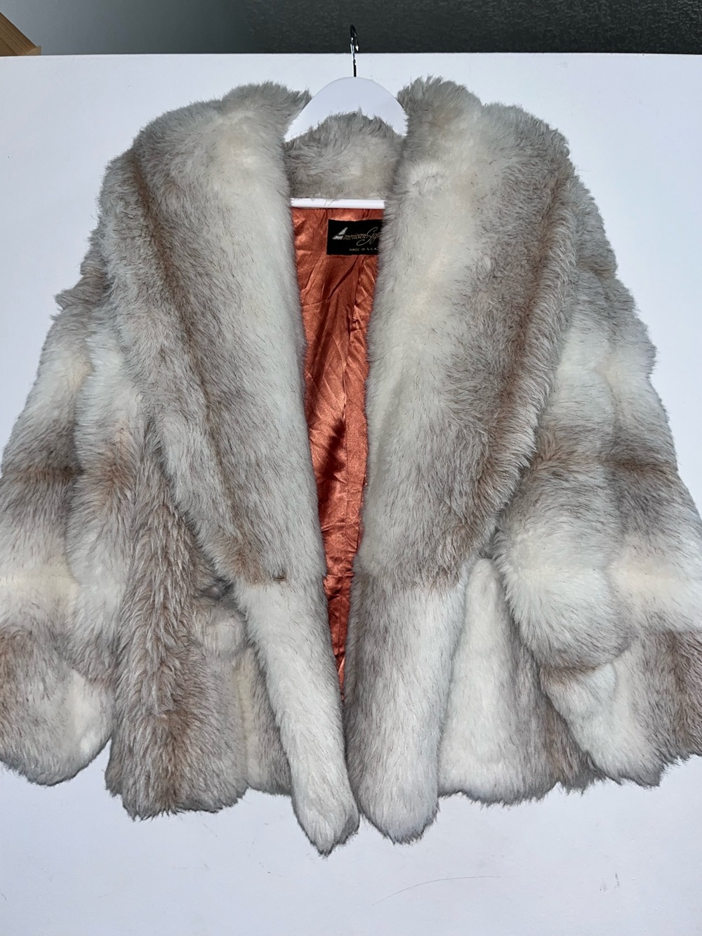Women's Faux Fox Fur Oversized Overcoat Fits Size Medium Up to XL!